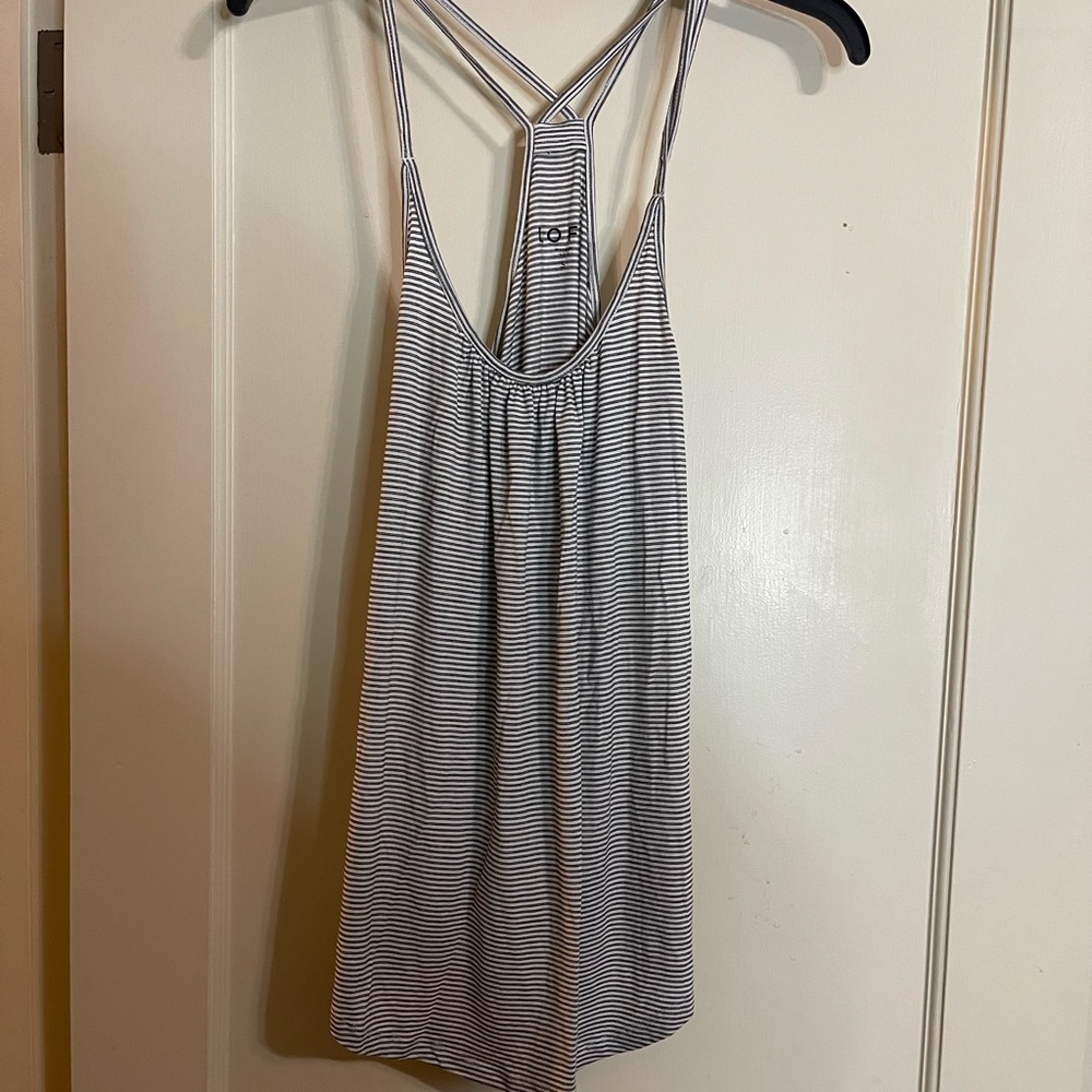 Loft brand stripped tank.  Black/ gray and white